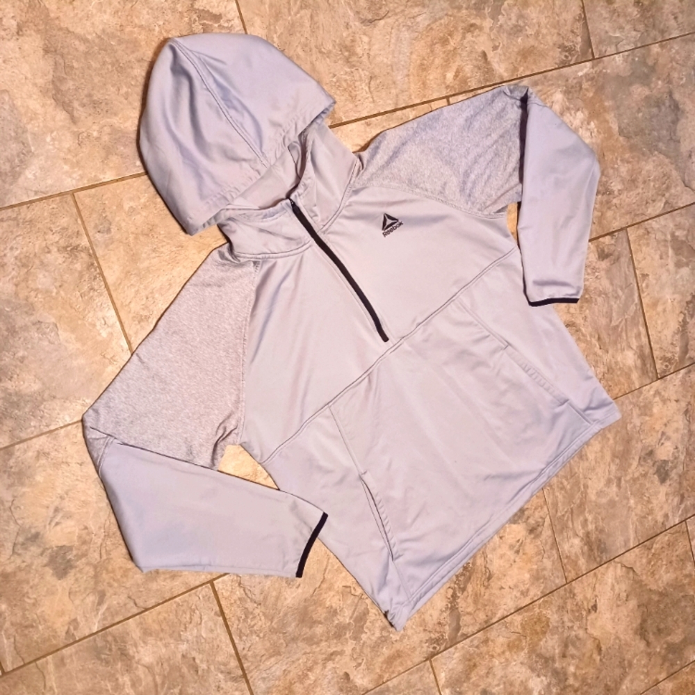 Reebok Men's XL Sleet Grey Half Zip Hoodie,